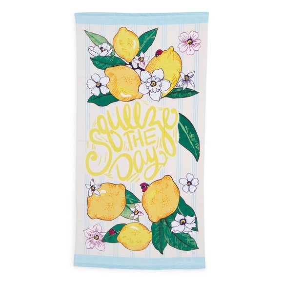 NEW Vera Bradley Beach Towel - Lemon Grove - Picture 1 of 4